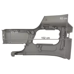 Mercedes Actros MP3 Parachoques Derecho Metálico (sin Orificio para Antiniebla)