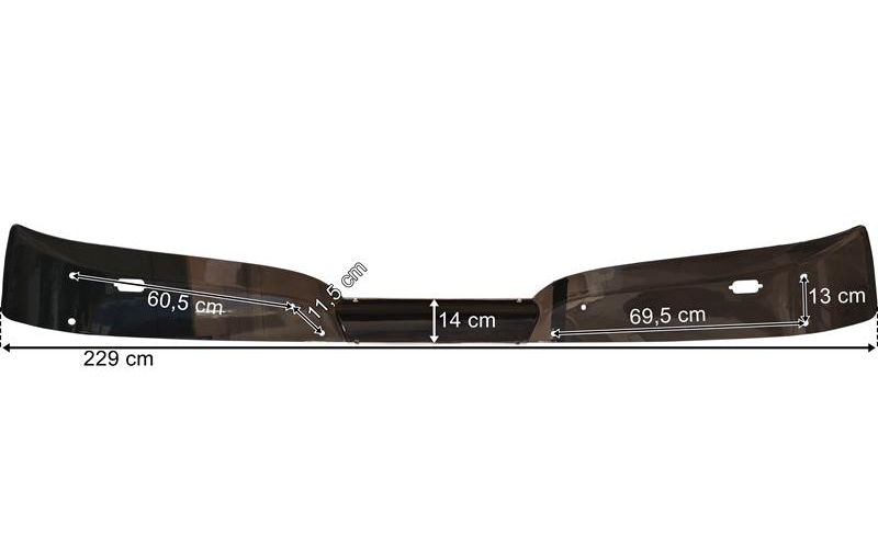 Mercedes Actros MP3 Sun Visor (Without Cutout)