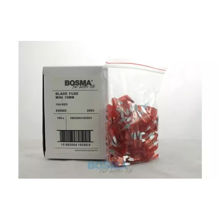 Bosma Fusible Plano Mini 10A Rojo