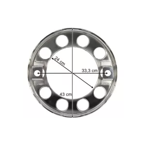 Stainless Steel Wheel Cover 10 Holes 22.50
