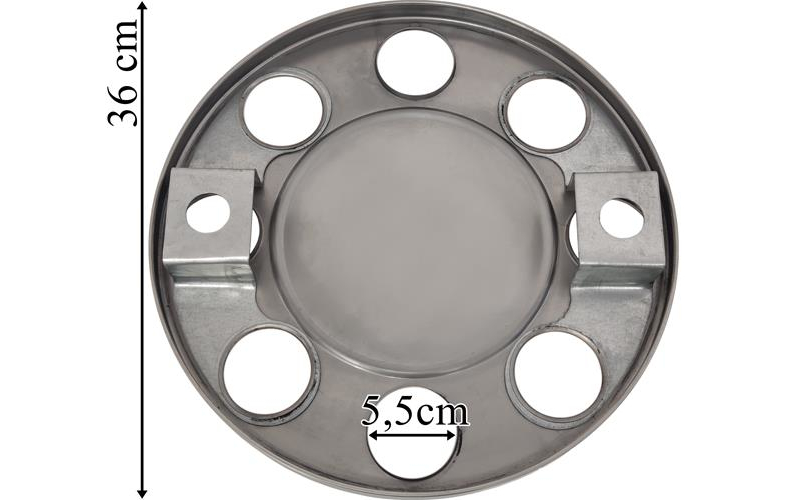 Stainless Steel Radkappe 8 Löcher Full