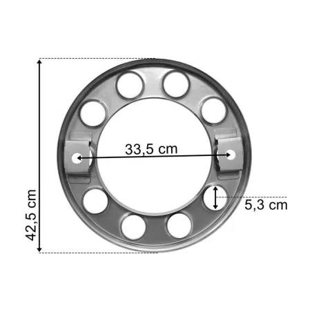 Wheel Cover 10 Holes Grey 22.5