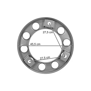 Wheel Cover 10 Holes Grey 22.5