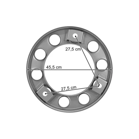 Wheel Cover 10 Holes Grey 22.5