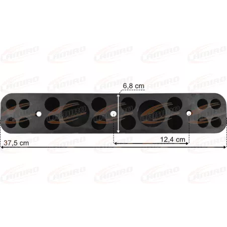 Schmitz Rubber Buffer 375x65x68 3 Holes