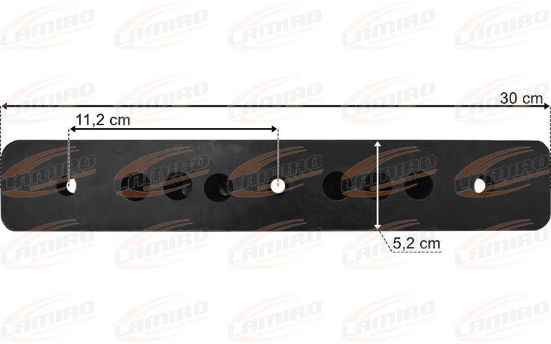 Tope de Goma 300x52x60 3 Tornillos