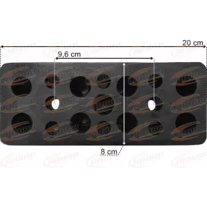 Tope de Goma 200x80x80 2 Agujeros
