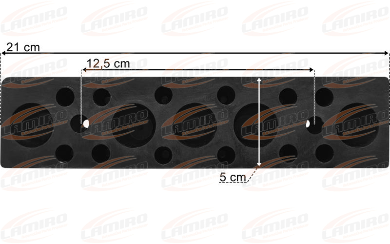 Rubber Buffer 210x50x55 2 Holes