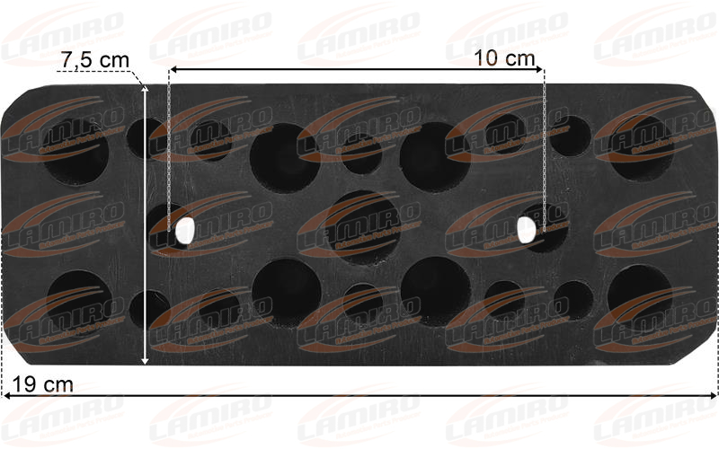 Tope de Goma 190x75x55 2 Agujeros