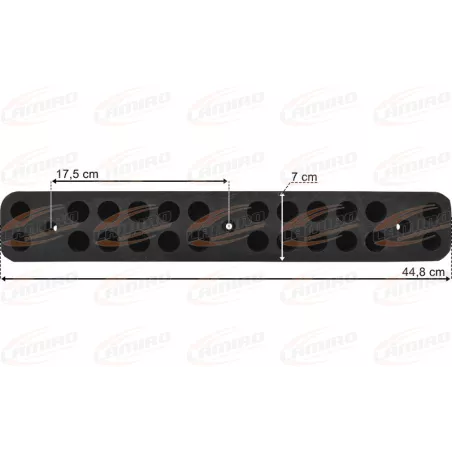 Rubber Buffer 445x70x80 3 Holes