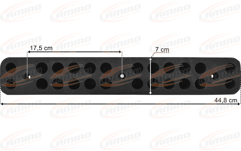 Rubber Buffer 445x70x80 3 Holes