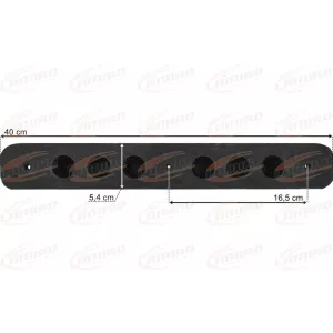 Rubber Buffer 400x52x60 3 Holes