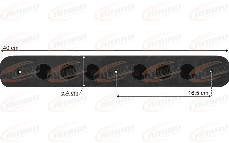 Rubber Buffer 400x52x60 3 Holes