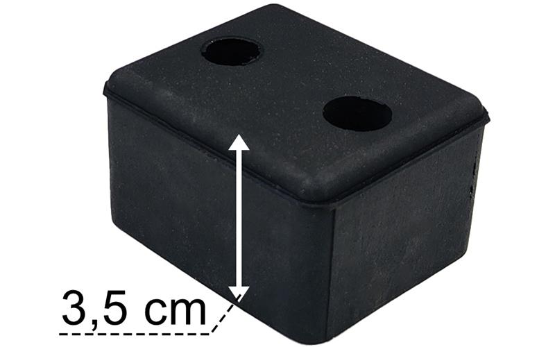 Odbój / Odbojnik 60x50x35 (Gumowy, 2 Otwory)