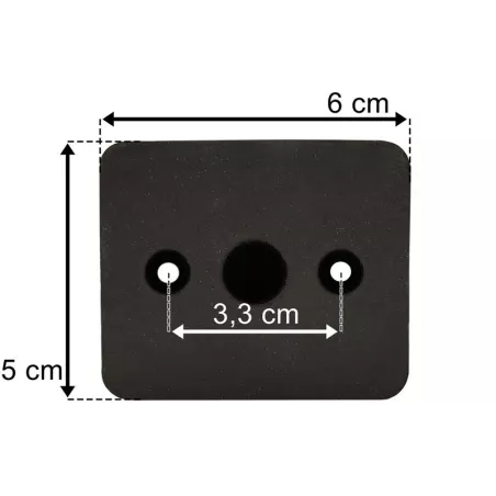 Tope de Goma 200 / 230mm 2 Agujeros