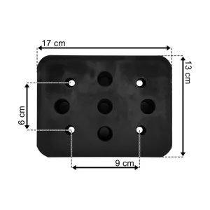 Tope de Goma 130x170x60 4  Agujeros