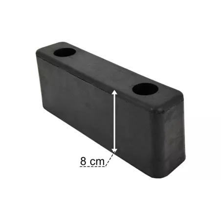 Tope de Goma 200x52x80 2 Agujeros