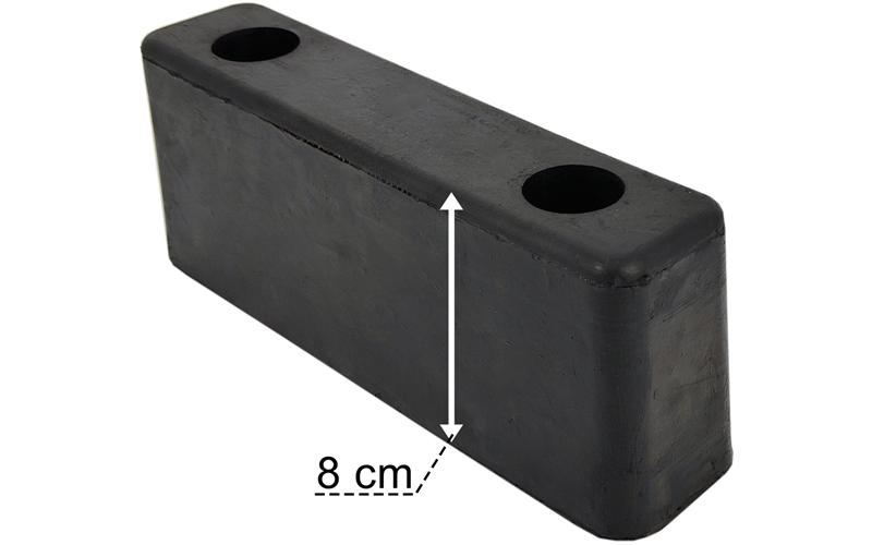 Tope de Goma 200x52x80 2 Agujeros