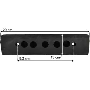 Odbój / Odbojnik 200x52x80 (Gumowy, 2 Otwory)