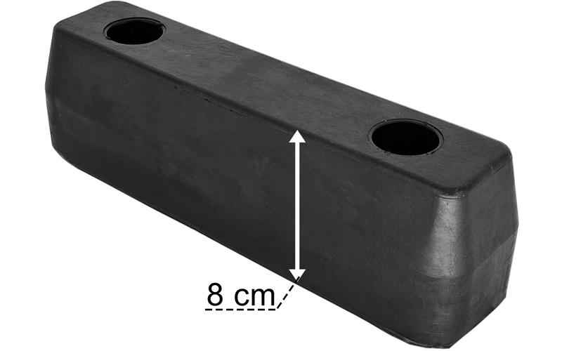 Tope de Goma 275x70x80 2 Agujeros