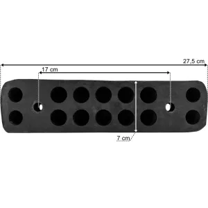 Odbój / Odbojnik 275x70x80 (Gumowy, 2 Otwory)