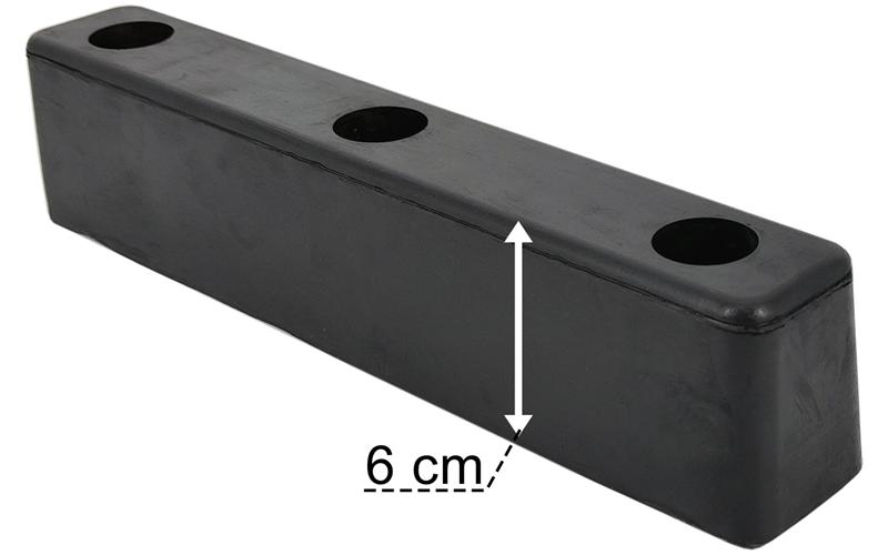 Rubber Buffer 300x52x60 3 Holes