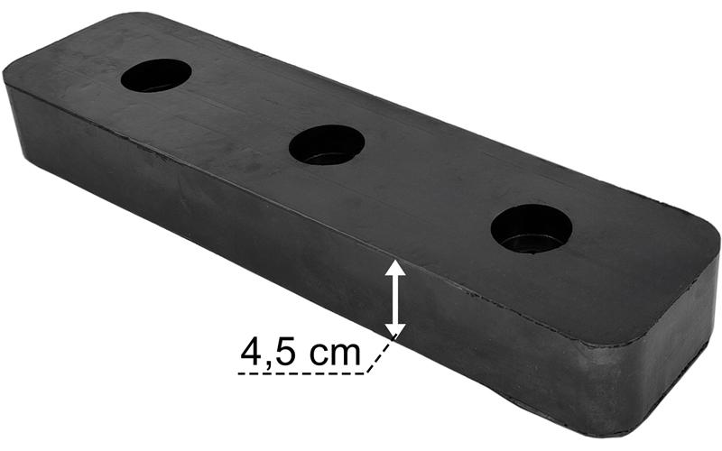 Tope de Goma 385x95x45 6 Agujeros