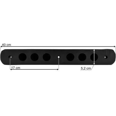 Rubber Buffer 400x52x80 3 Holes