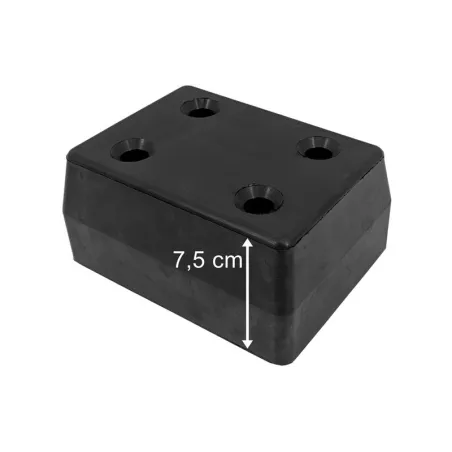 Tope de Goma 165x125x75 4 Agujeros