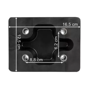 Tope de Goma 165x125x75 4 Agujeros