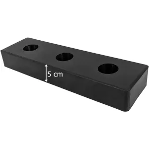 Tope de Goma 360x110x50 3 Agujeros