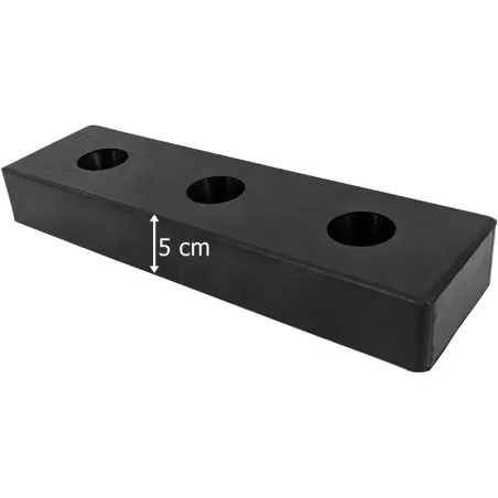 Tope de Goma 360x110x50 3 Agujeros