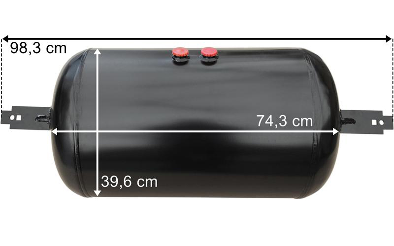 Schmitz Air Tank 80L 10 Bar 396x743 (Steel)