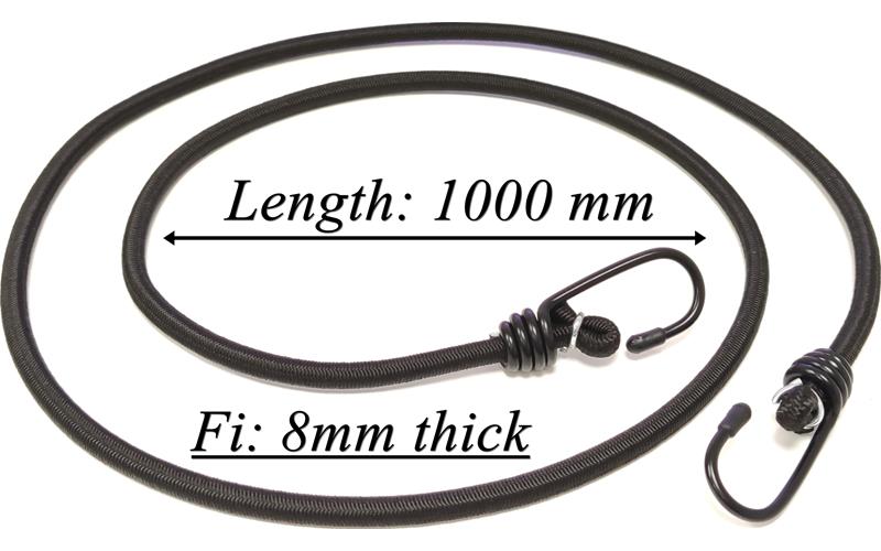 Expandable Cable Ø8 Rubber Tightening 1m