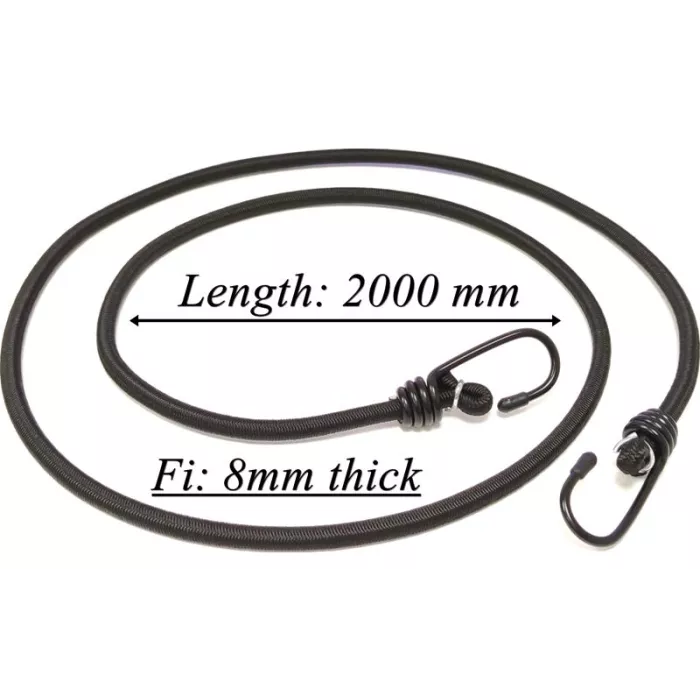 Expandable Cable Ø8 Rubber Tightening 2m