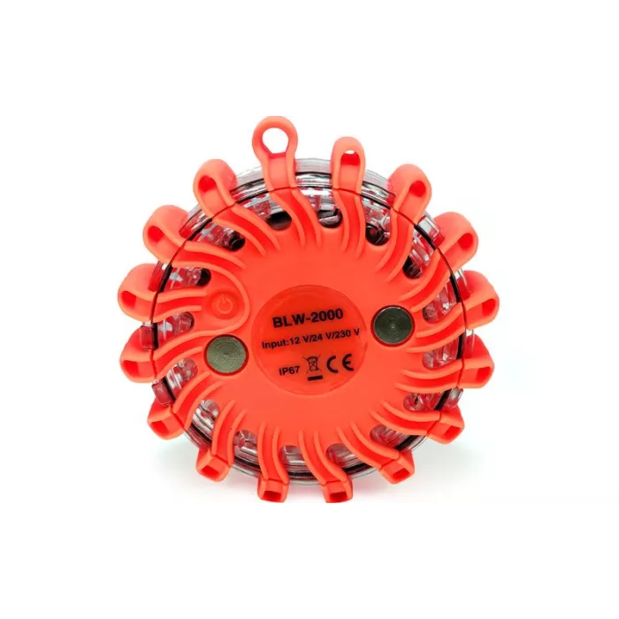 LED Warning Light Round With Batteries