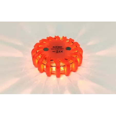LED Warning Light Round With Batteries