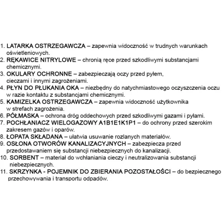 Walizka ADR Podstawowa + Asorbent