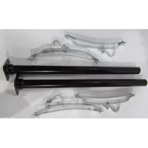 MUDGUARD PIPE WITH TRIANGULAR BRACKET Ø42 2 PCS / 4 BRACKETS (SET)