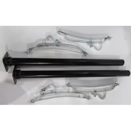Mudguard Pipe With Triangular Bracket Ø42 2 Pcs / 4 Brackets (Set)