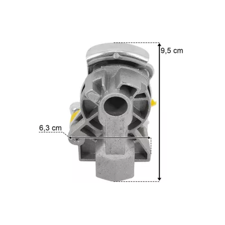 Kupplungskopf M16 Weich Ohne Ventil Gelb (Auflieger)