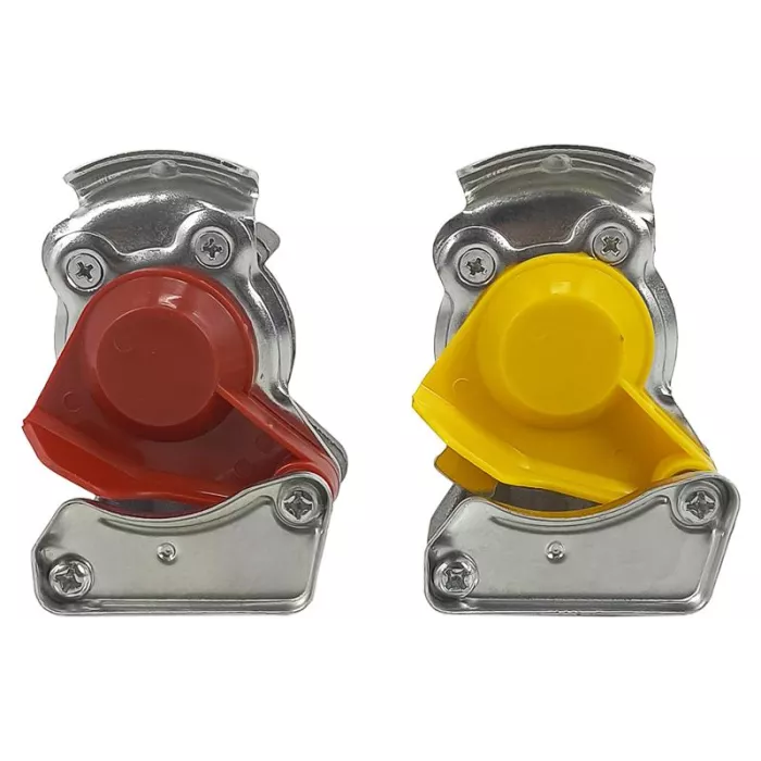 Tête D’accouplement Pneumatique M22 Complète Souple Sans Soupape Rouge + Jaune (Semi-remorque)