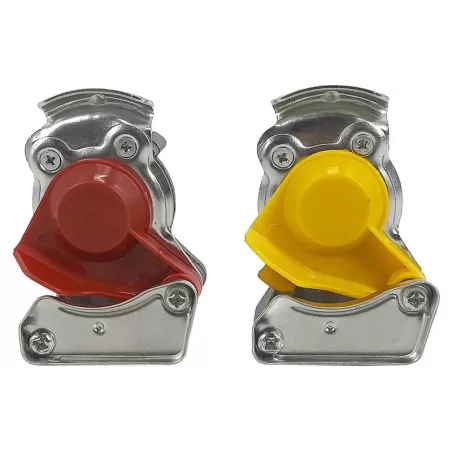 Tête D’accouplement Pneumatique M22 Complète Souple Sans Soupape Rouge + Jaune (Semi-remorque)