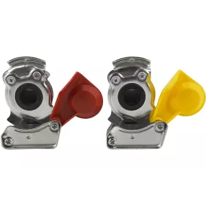 Tête D’accouplement Pneumatique M22 Complète Souple Sans Soupape Rouge + Jaune (Semi-remorque)