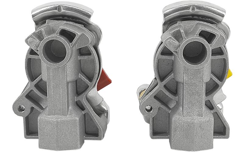 Tête D’accouplement Pneumatique M22 Complète Souple Sans Soupape Rouge + Jaune (Semi-remorque)