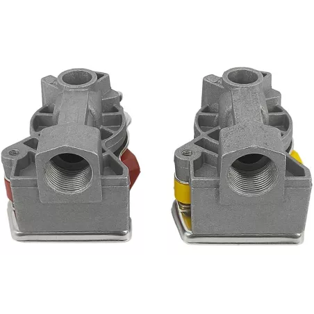 Tête D’accouplement Pneumatique M22 Complète Souple Sans Soupape Rouge + Jaune (Semi-remorque)