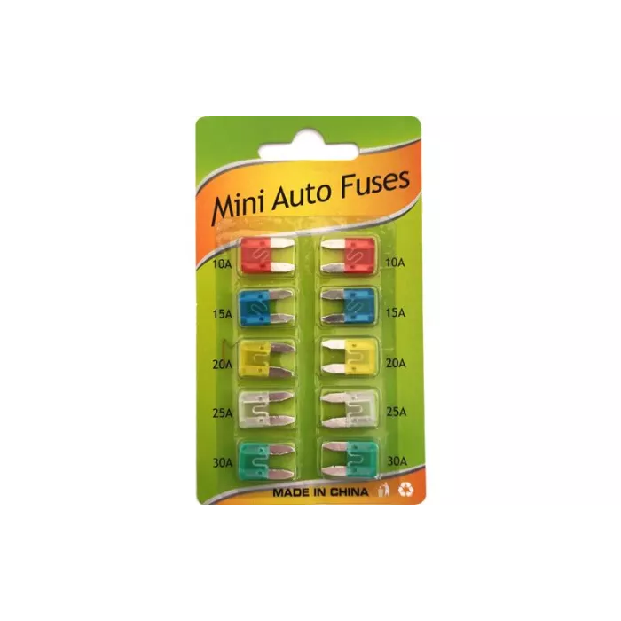 Zestaw Bezpieczników Płytkowych Mini 10 Szt
