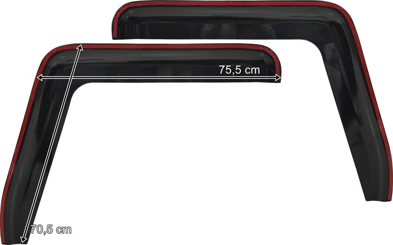 Volvo FH12 / FH13 / FM12 / FM13 / FMX ВЕТРОЗАЩИТНЫЕ ДЕФЛЕКТОРЫ БОКОВЫХ СТЕКОЛ