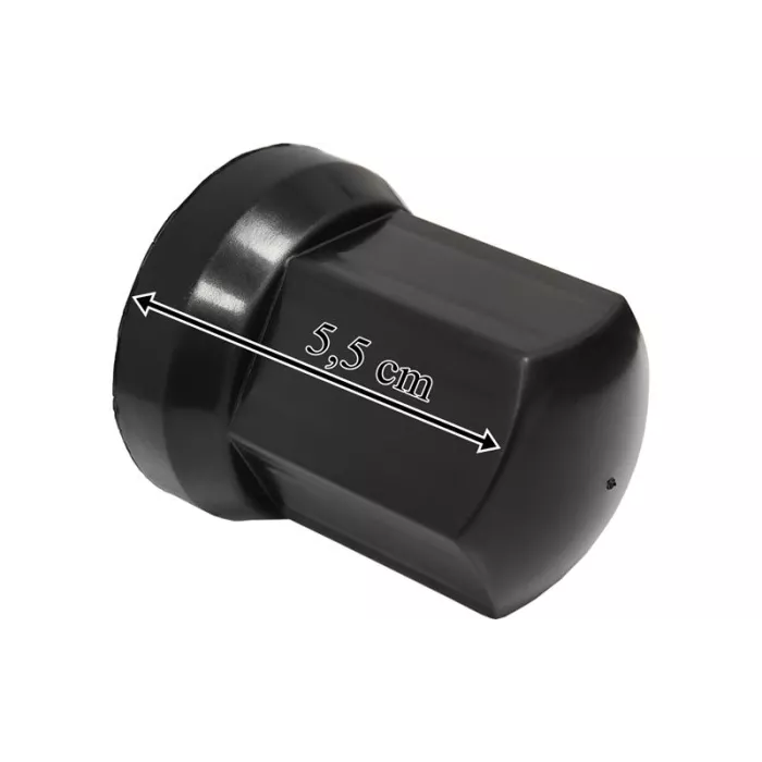 Cache / Capuchon de Goujon de Roue S-32 (Haut, Plastique, Noir)