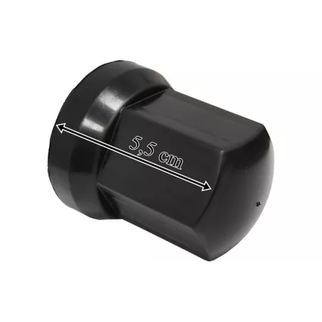 Cache / Capuchon de Goujon de Roue S-32 (Haut, Plastique, Noir)